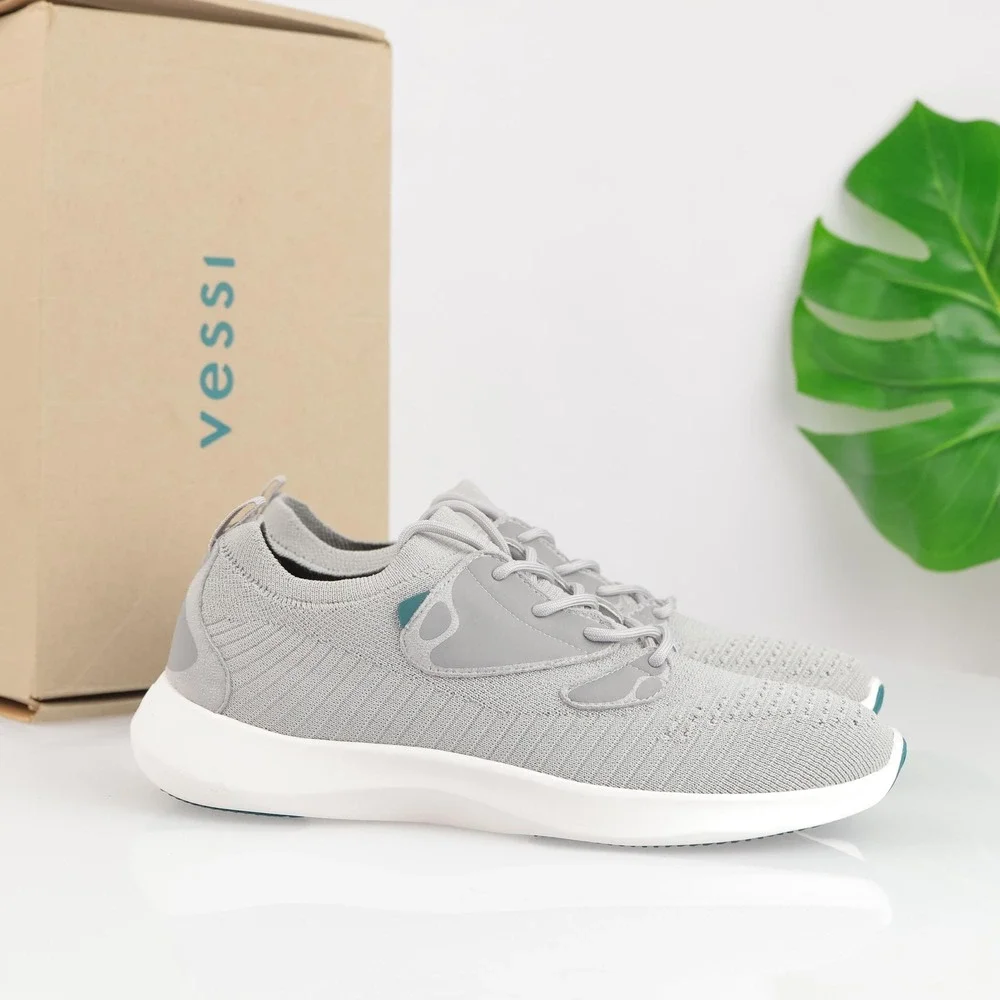 Vessi Shoes Womens Everyday Move Sneakers Size 10 Waterproof Gray Knit Comfort